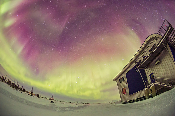 Aurora in Orion Over Churchill Northern Studies Centre, Photo credit: Alan Dyer.